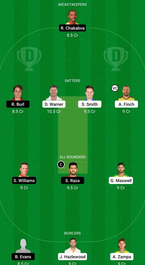 AUS vs zim Dream11 Prediction Fantasy Cricket Tips Dream11 Zimbabwe Tour of Australia 