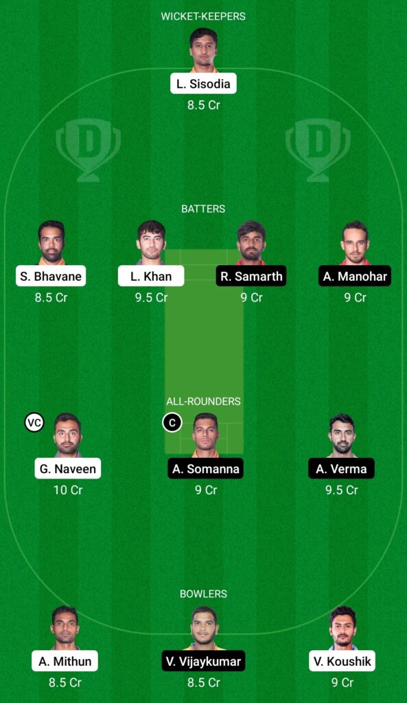 HT vs MU Dream11 Prediction Fantasy Cricket Tips Dream11 Team Karnataka Premier League