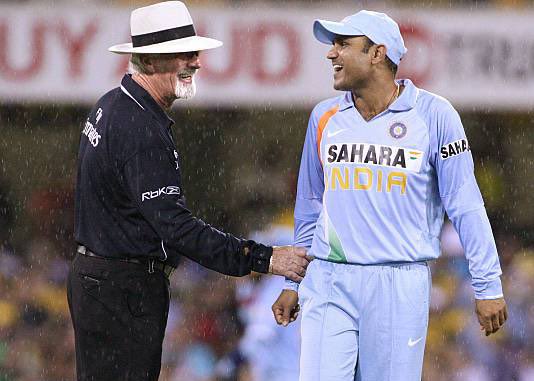 Virender Sehwag with Rudi Koertzen