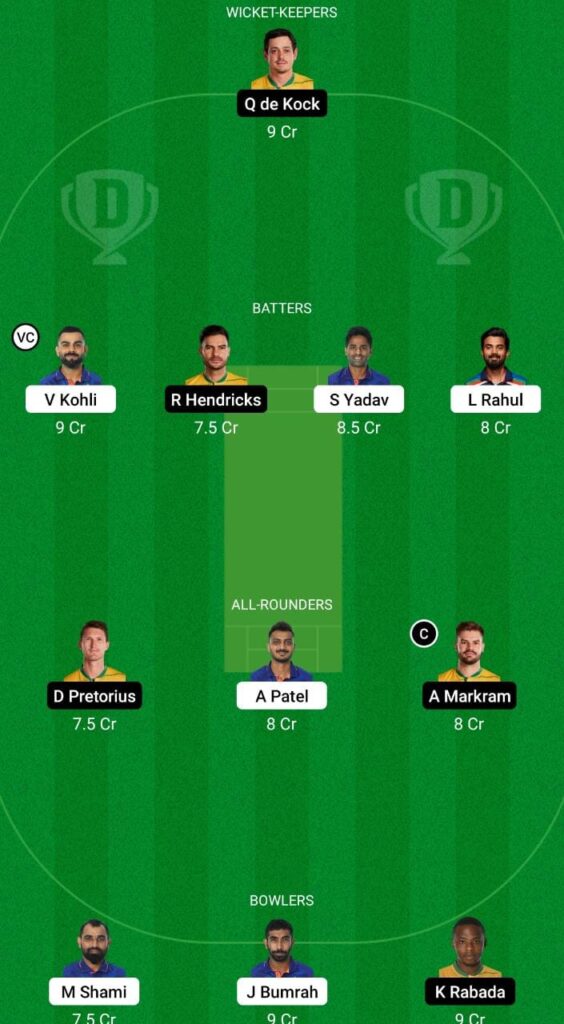 India vs South Africa Dream11 Prediction Fantasy Cricket Tips Dream11 Team South Africa Tour of India 