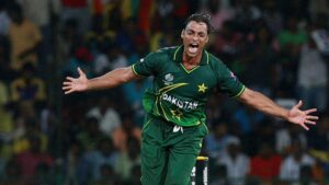 Pakistan's Shoaib Akhtar celebrates Image credit: Reuters