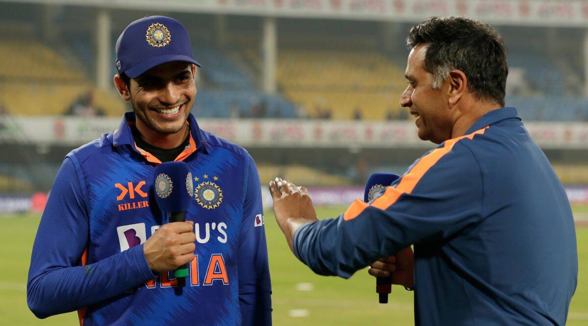 Shubman Gill (left) with Team India head coach Rahul Dravid. (BCCI)