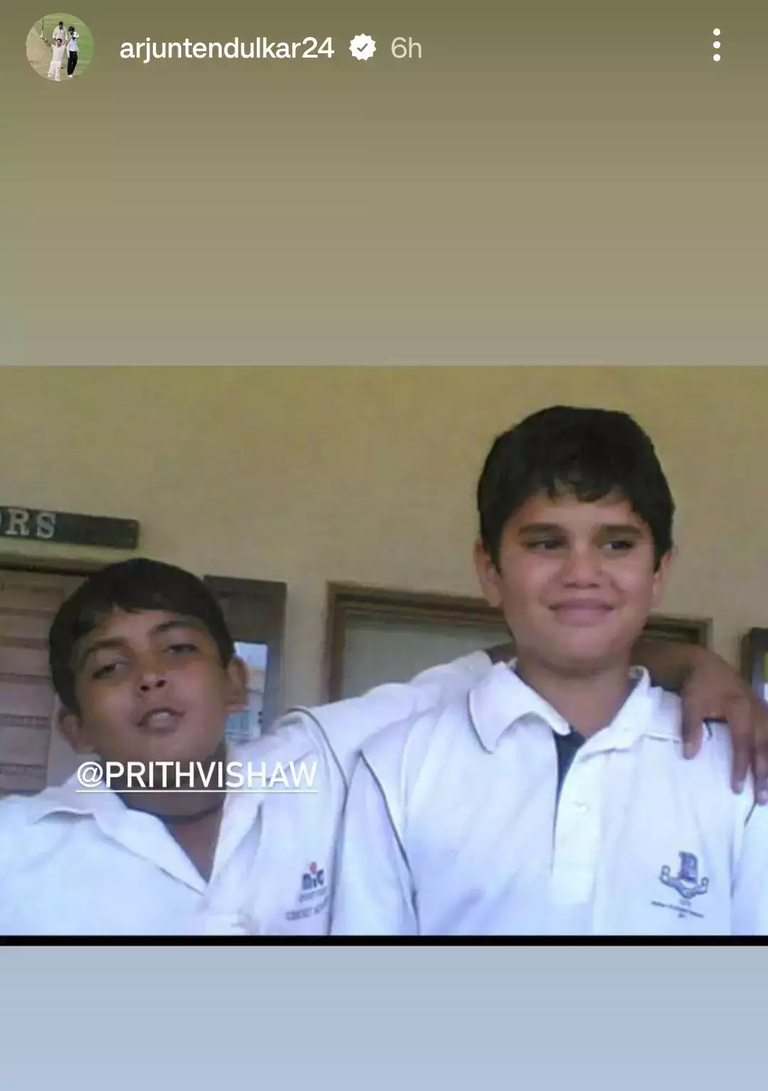 Arjun Tendulkar and Prithvi shaw. PC- Instagram1