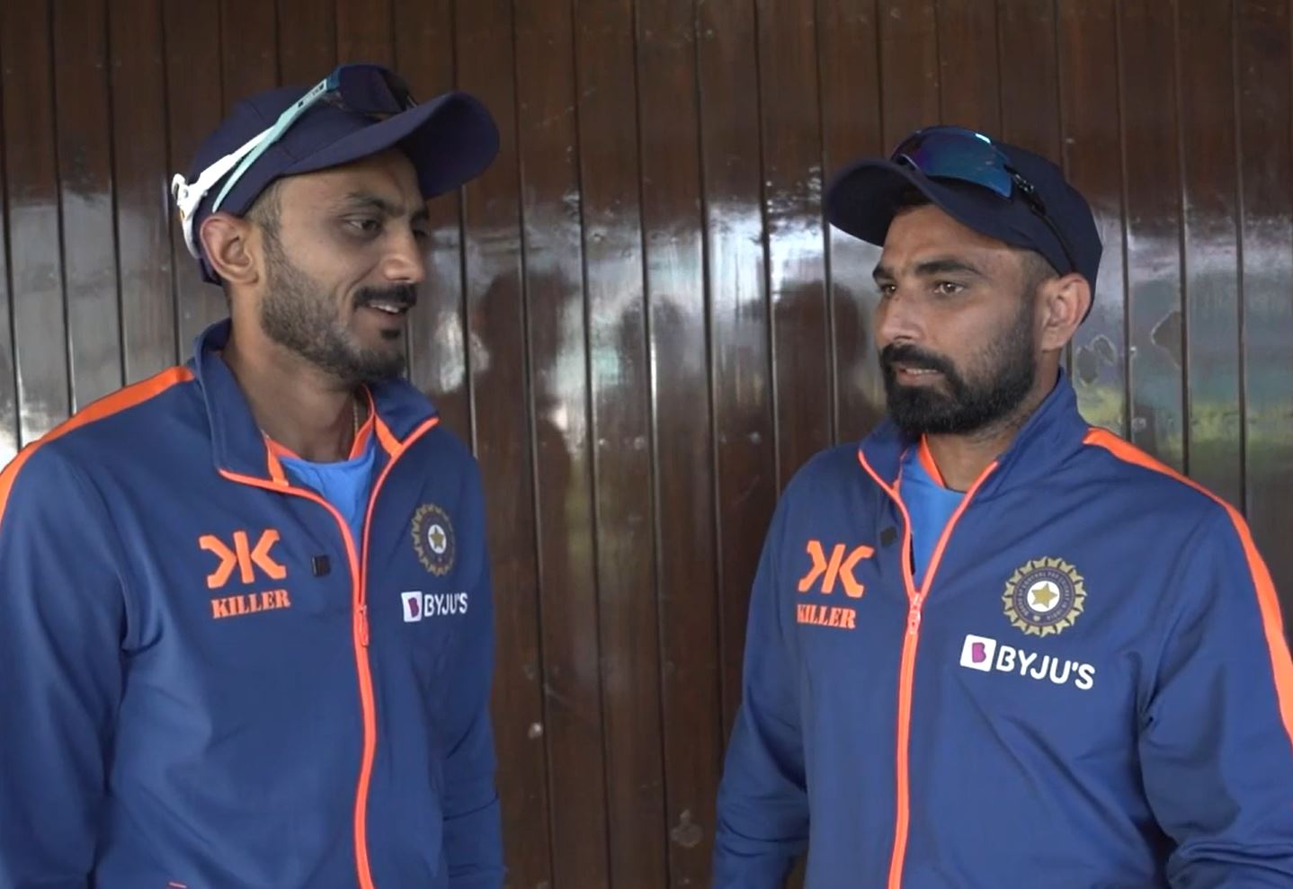 Axar Patel and Mohammad Shami of India . PC-BCCI