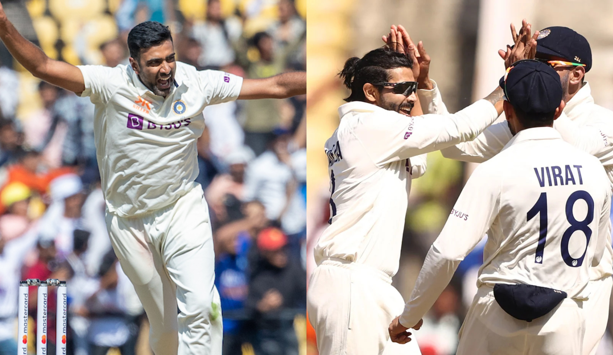 Ravichandran Ashwin And Ravindra Jadeja Make The Australians Crumble. PC- Getty