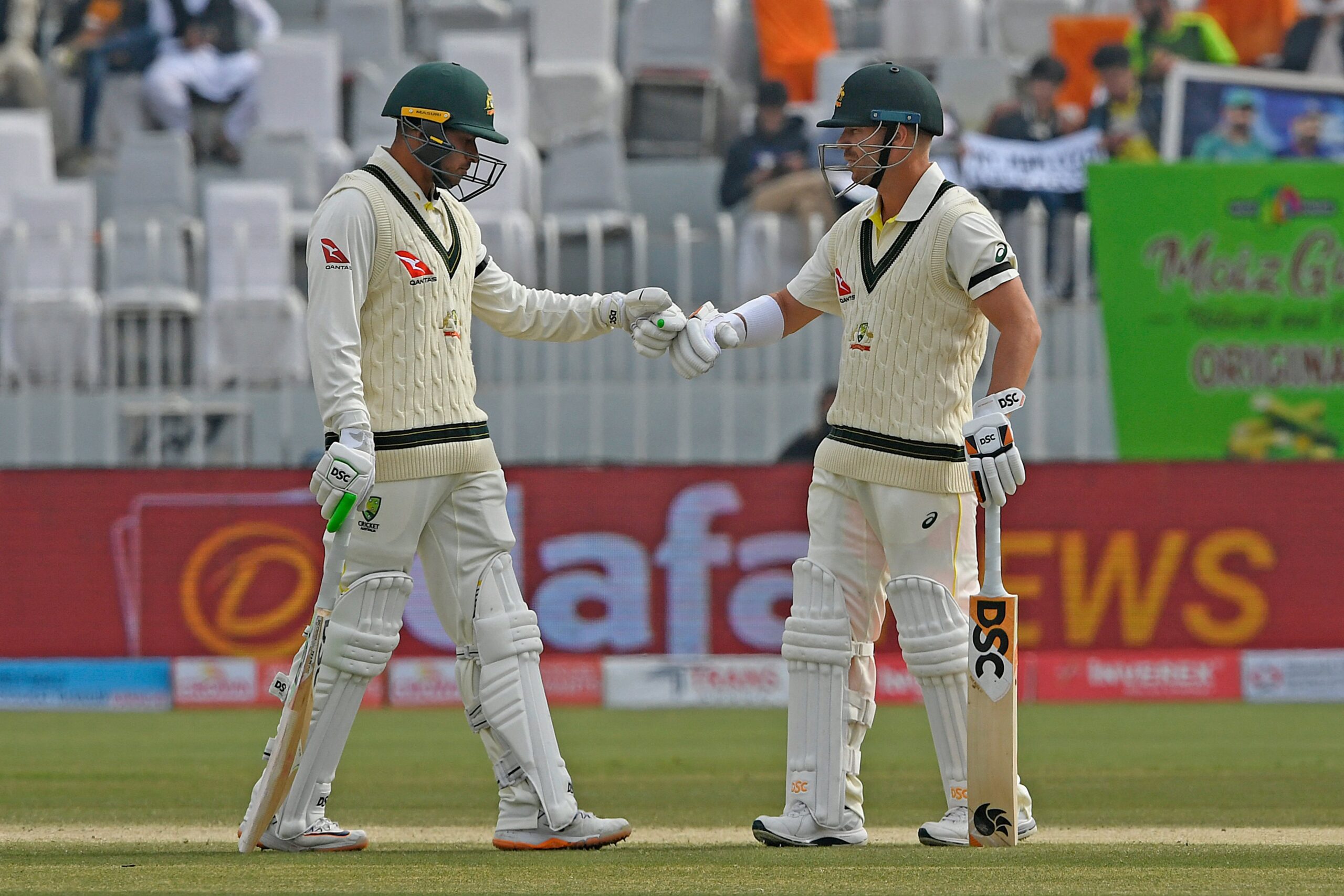 Usman Khawaja, David Warner