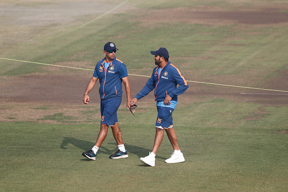 Rohit Sharma and Rahul Dravid in Delhi. PC- Getty