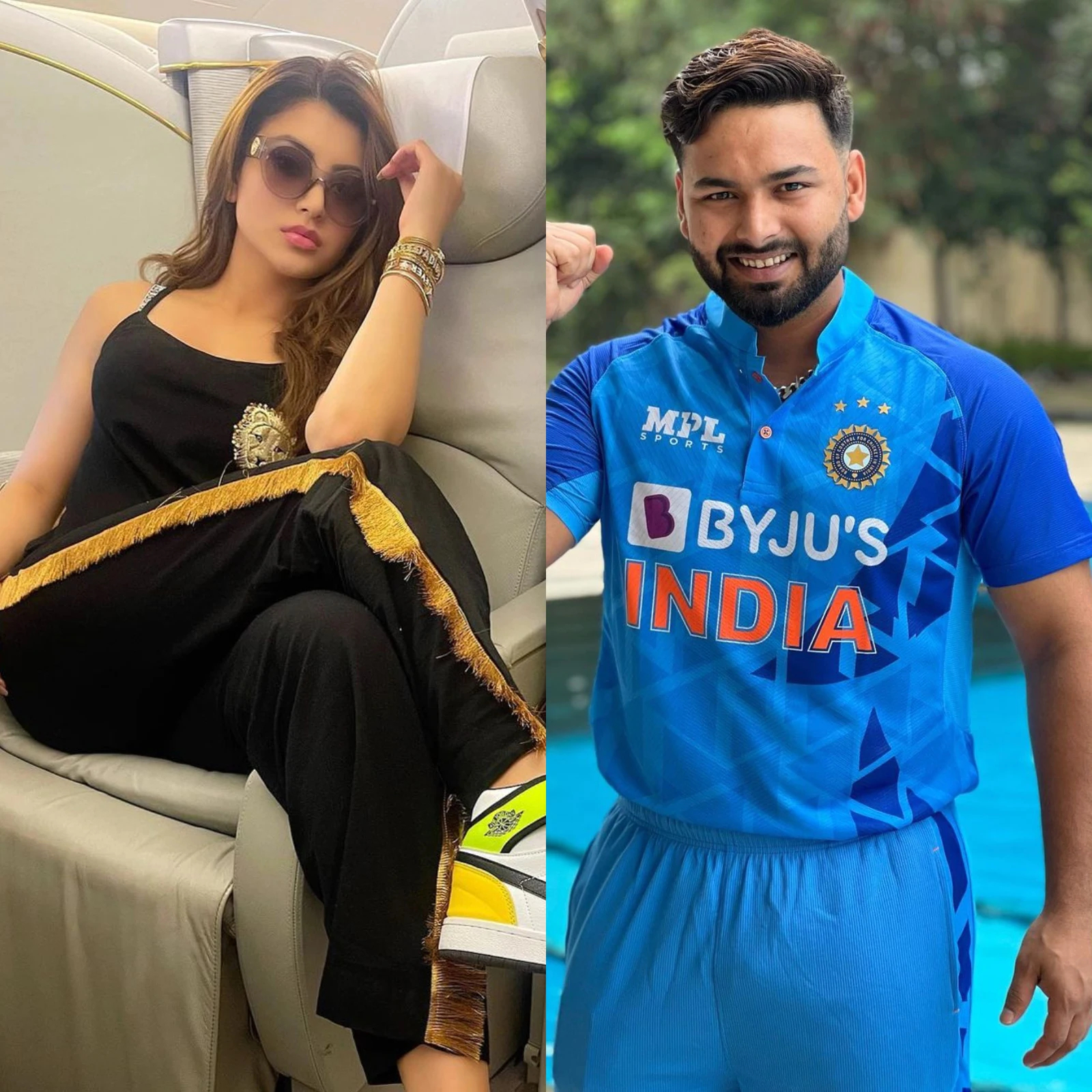 Urvashi Rautella and RIshabh Pant. PC- Insta.jpg