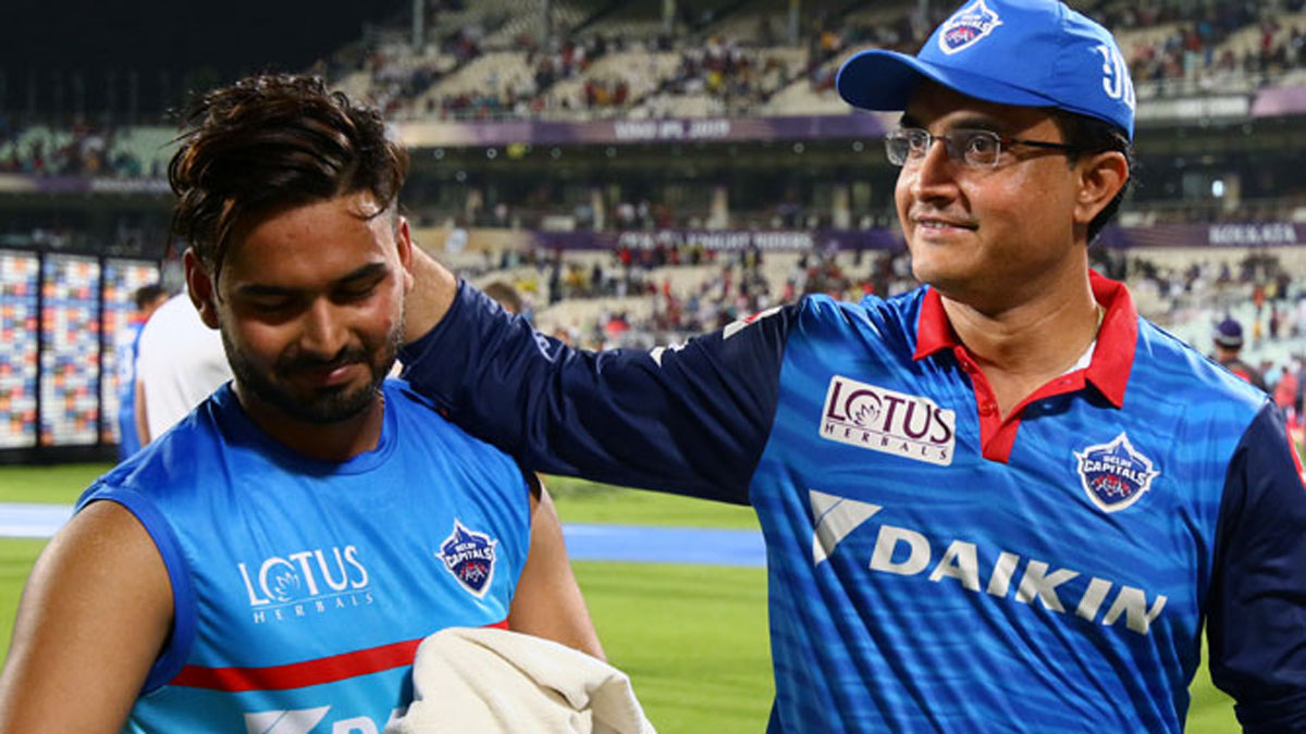 Rishabh Pant and Sourav Ganguly