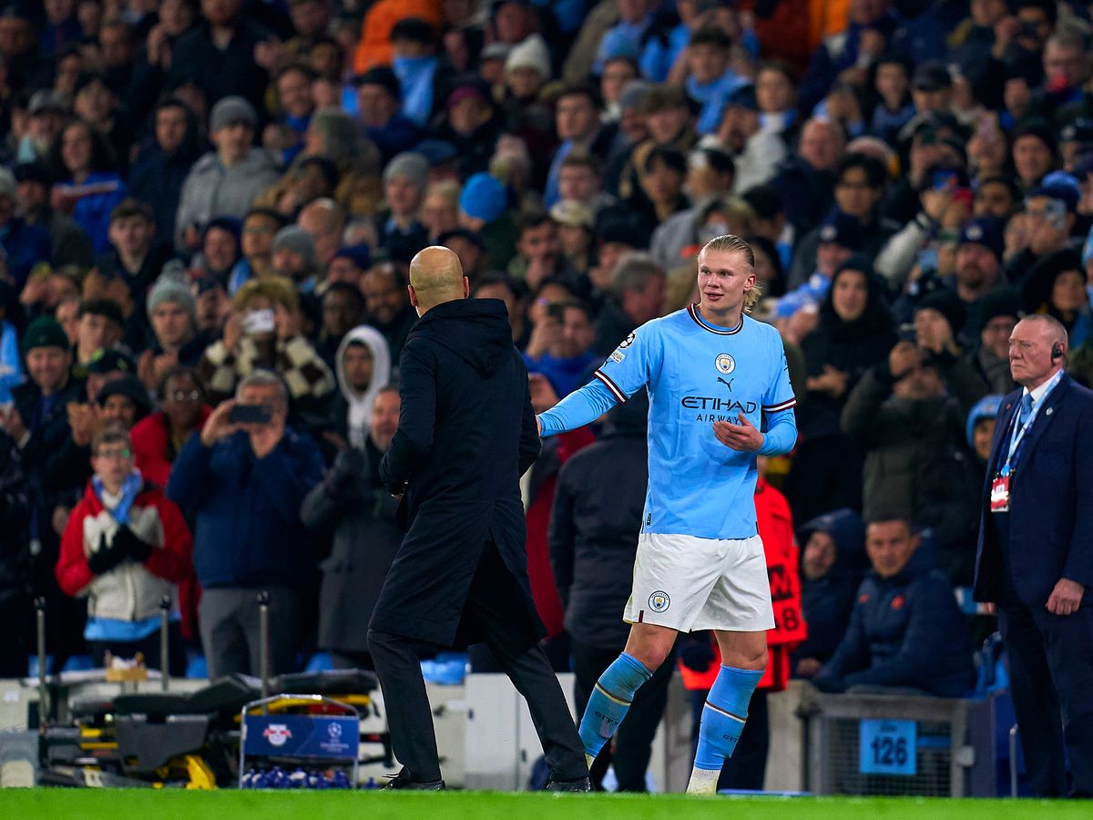 Erling Haaland Reveals Pep Guardiola Chat After City Boss Subbed Him Off Against Leipzig Denying The Striker A Double Hat-Trick 3 Erling Haaland