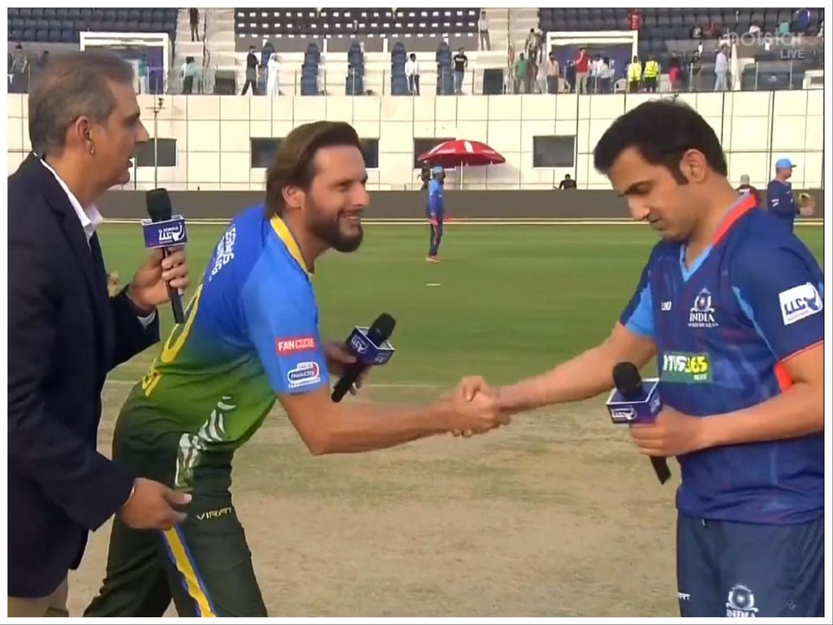 Shahid Afridi and Gautam Gambhir in Legends League