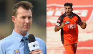 Umran Malik and Brett Lee