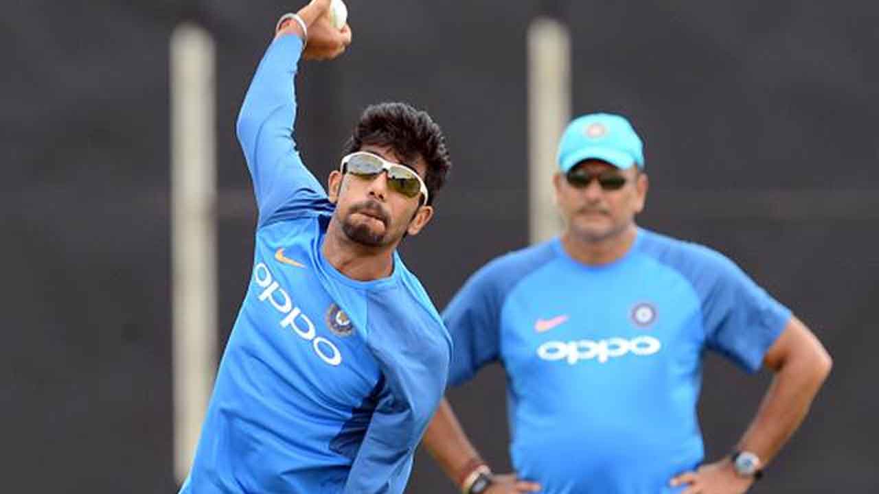 Ravi Shastri and Jasprit Bumrah