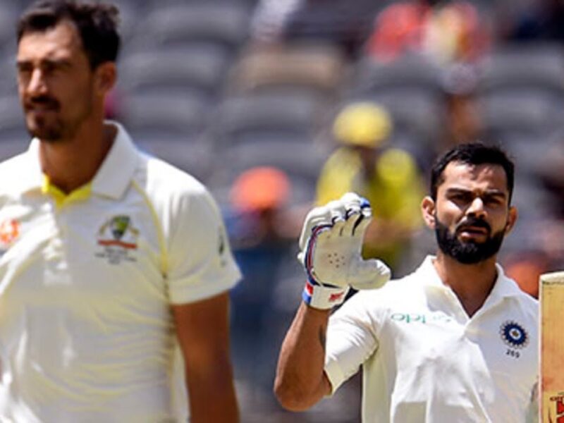 Virat Kohli and Mitchell Starc