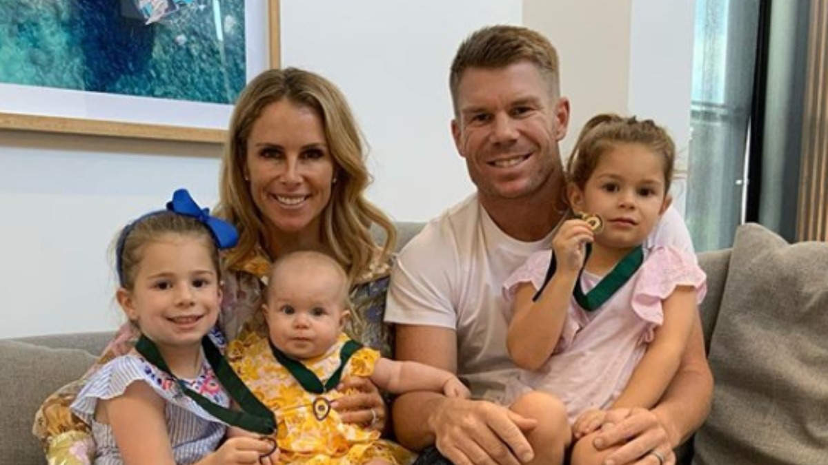 David Warner and his Family 