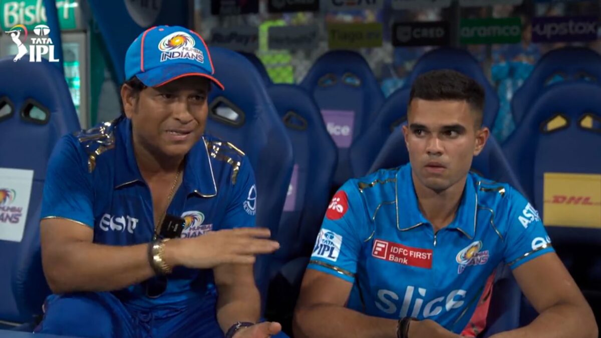 Sachin Tendulkar and Arjun Tendulkar in IPL 2023