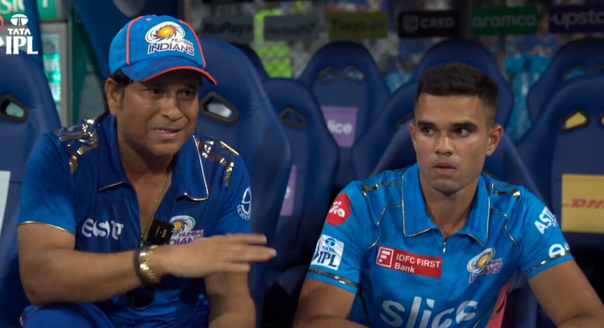 Sachin Tendulkar and Arjun Tendulkar in IPL 2023