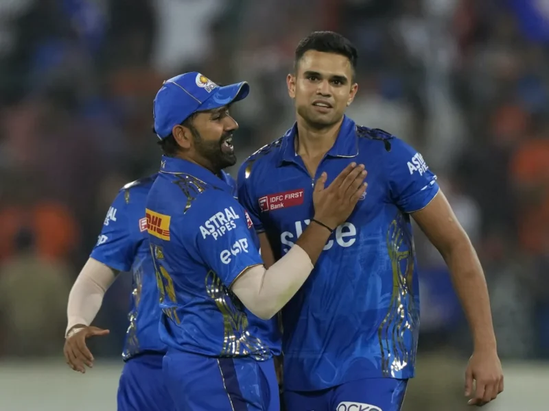 Rohit Sharma and Arjun Tendulkar in IPL 2023