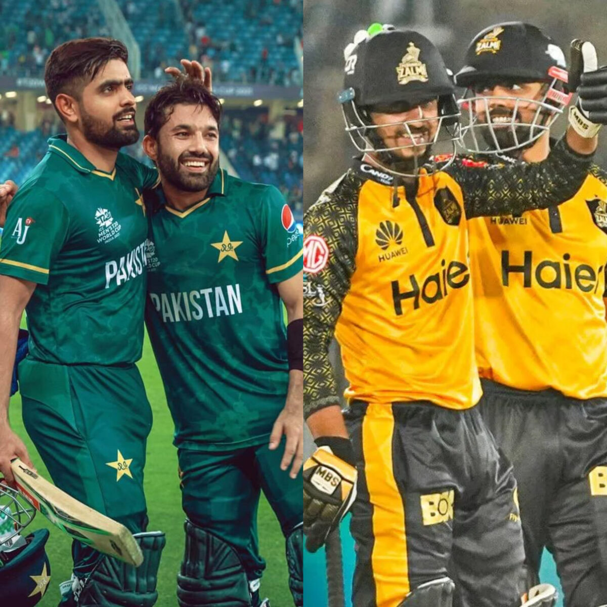 Babar Azam and Mohammad Rizwan, Saim Ayub and Babar Azam