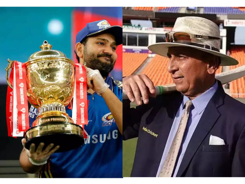 Rohit Sharma( IPL 2020 Title) and Sunil Gavaskar