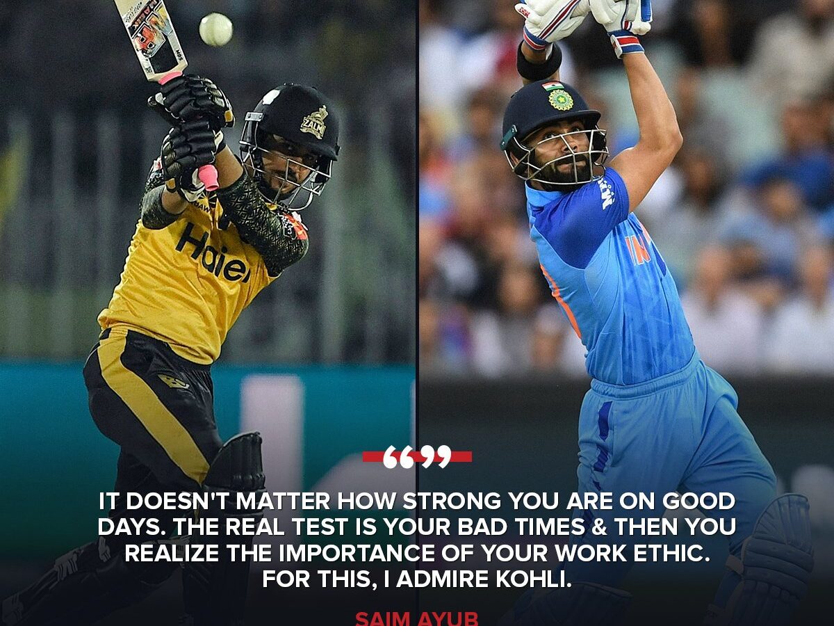 Saim Ayub and Virat Kohli