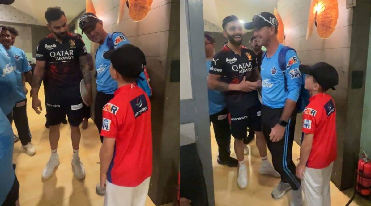 Viart Kohli meets Ricky Ponting's son