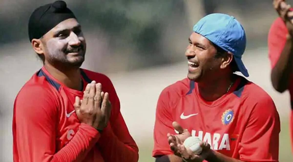 Harbhajan Singh and Sachin Tendulkar