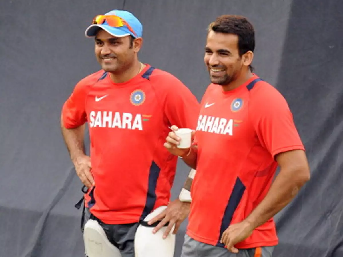 Virender Sehwag and Zaheer Khan