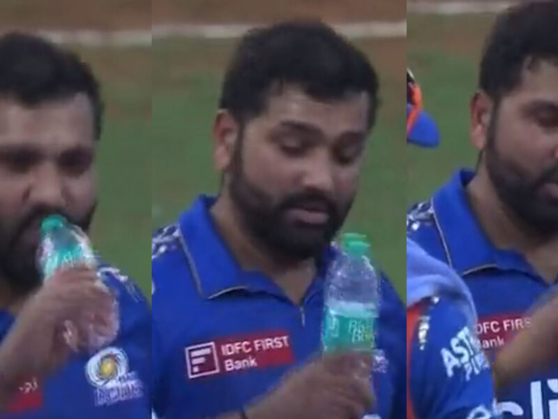 Watch: Rohit Sharma Absent-Mindedly Tries To Drink Water From The Bottle Without Opening The Cap 7