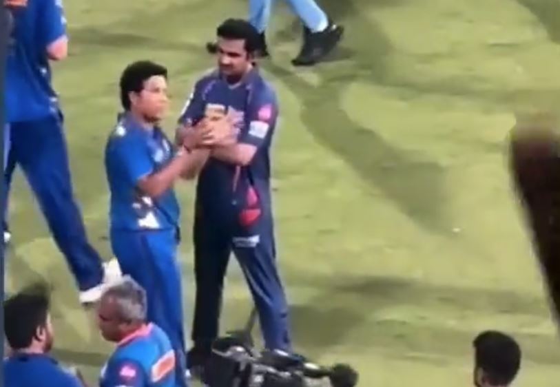 IPL 2023: WATCH- Chennai Crowd Chants Kohli’s Name As Gautam Gambhir And Sachin Tendulkar Chat After MI V LSG Match 1