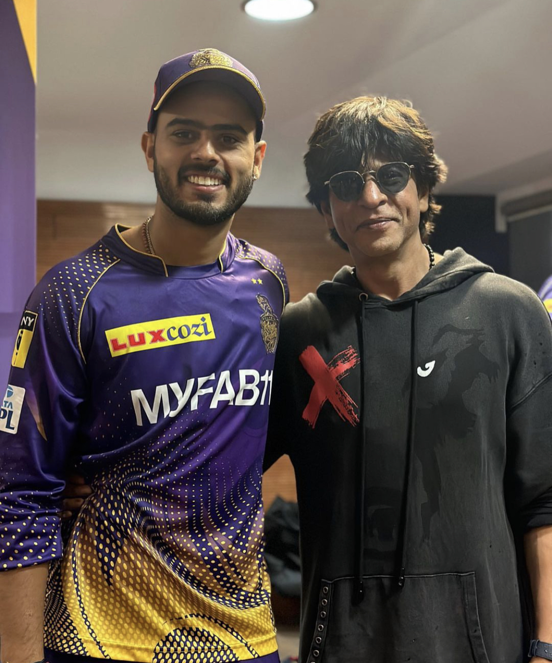 Nitish Rana and Shahrukh Khan