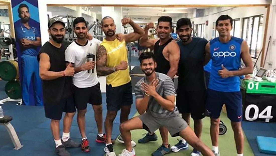 Indian Players In Gym
