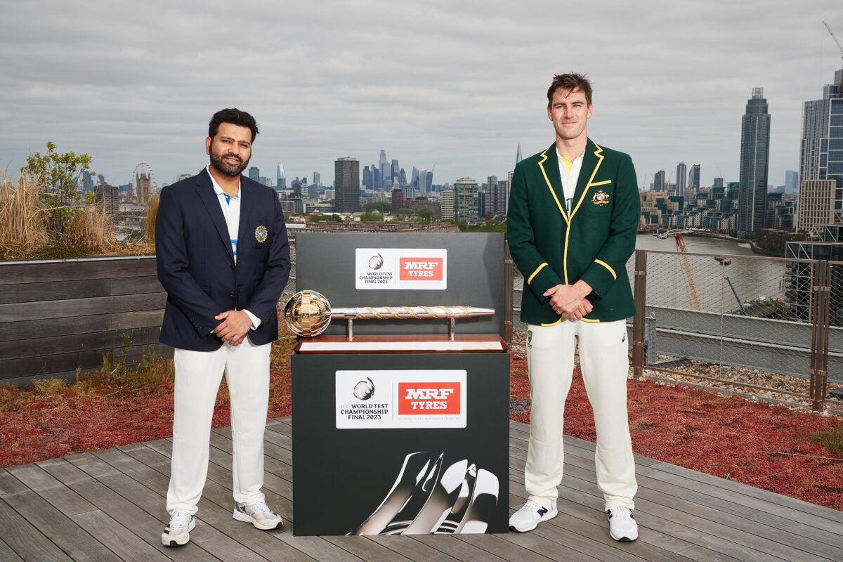 Rohit Sharma and Pat Cummins with the Test match ahead of WTC Final