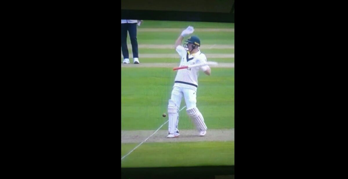 Marnus Labuschagne was hit on his thumb by a Mohammed Siraj delivery