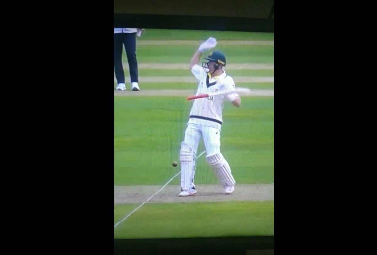 Marnus Labuschagne was hit on his thumb by a Mohammed Siraj delivery