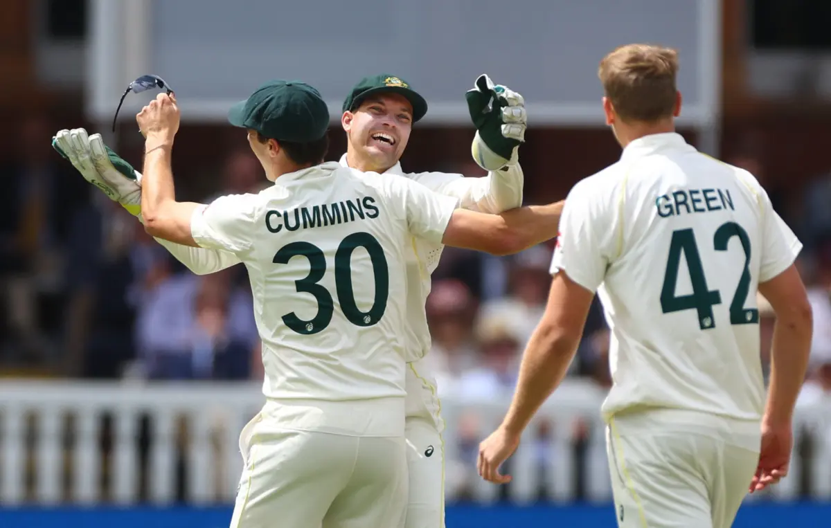 Australian Team Celebrating Wicket Of Jonny Bairstow