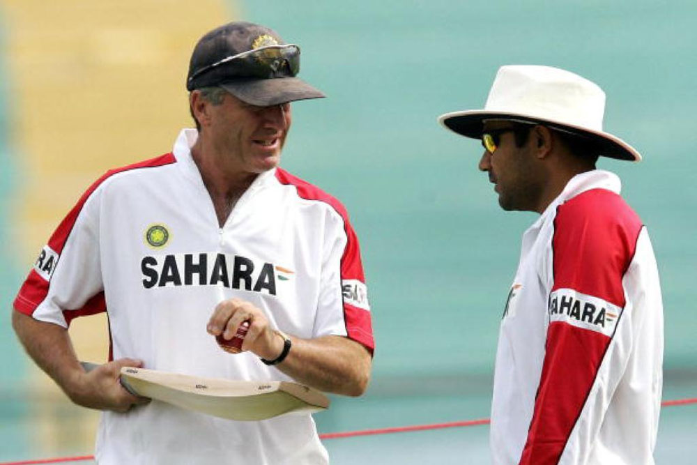 John Wright And Virender Sehwag