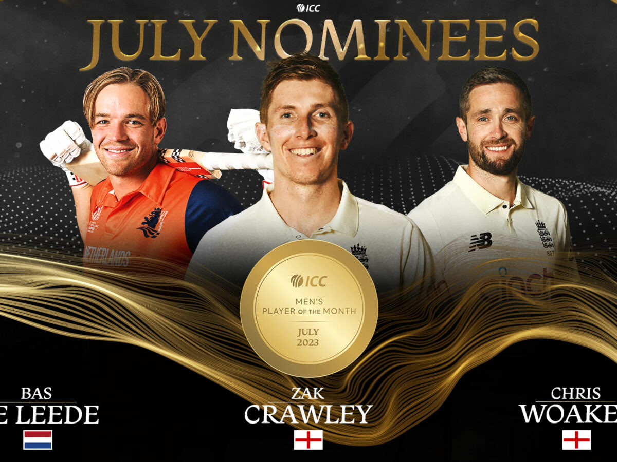 Chris Woakes, Zak Crawley And Bas De Leede Nominated For ICC Men's Player Of The Month Award For July 2023 1