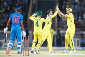 Glenn Maxwell Celebrating The Wicket Of Shreyas Iyer