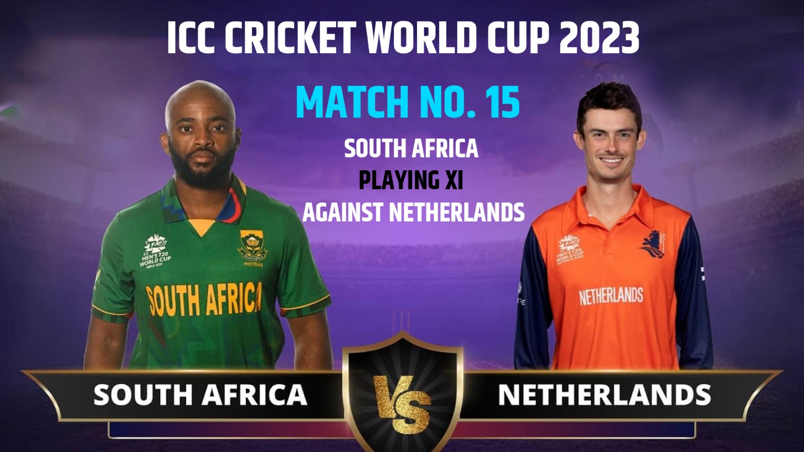ICC Cricket World Cup 2023, Match No. 15: South Africa Playing XI against Netherlands