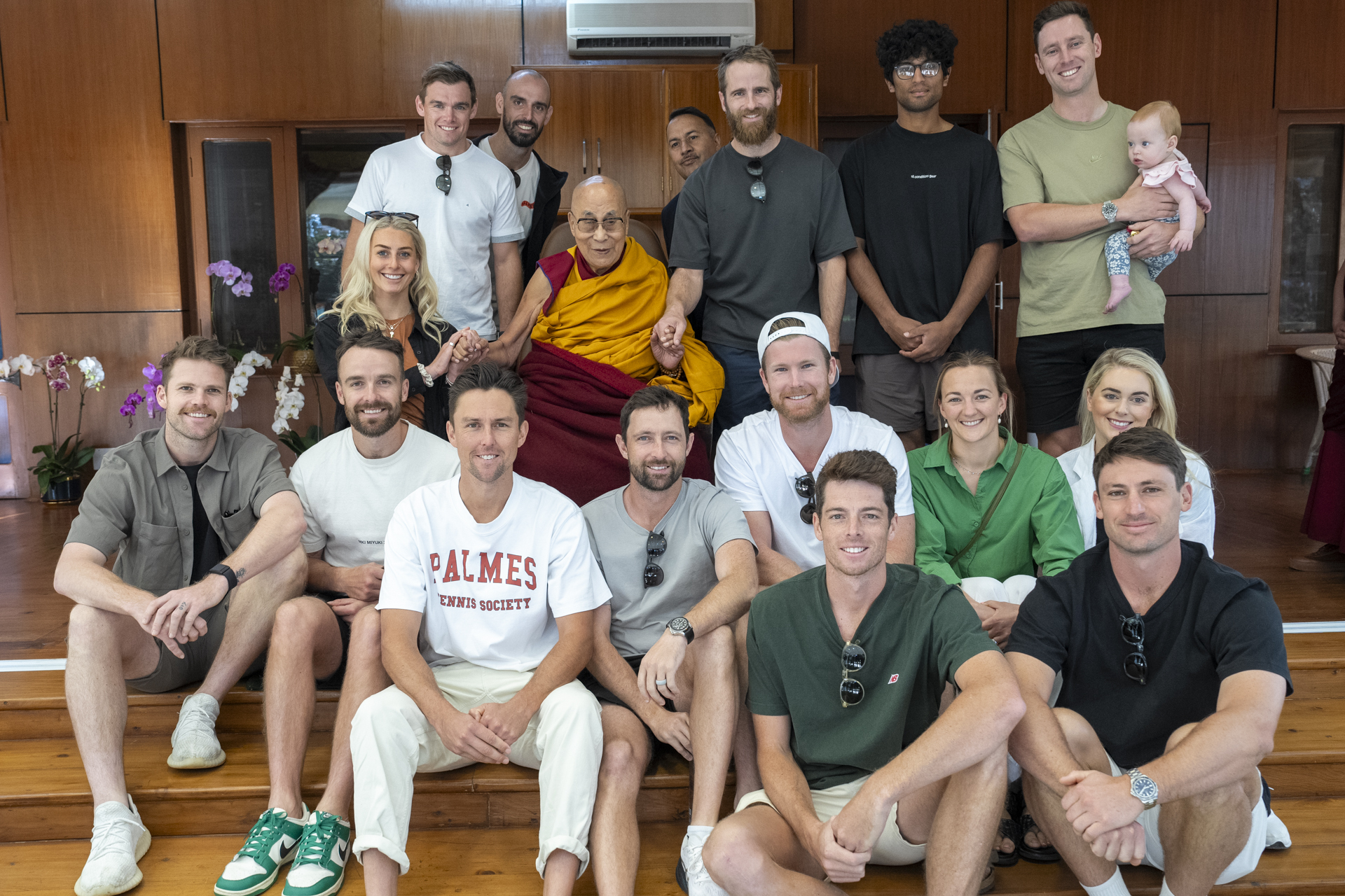 New Zealand Players With Dalai Lama