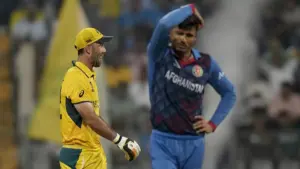 Mujeeb Ur Rahman Dropping The Catch Of Glenn Maxwell