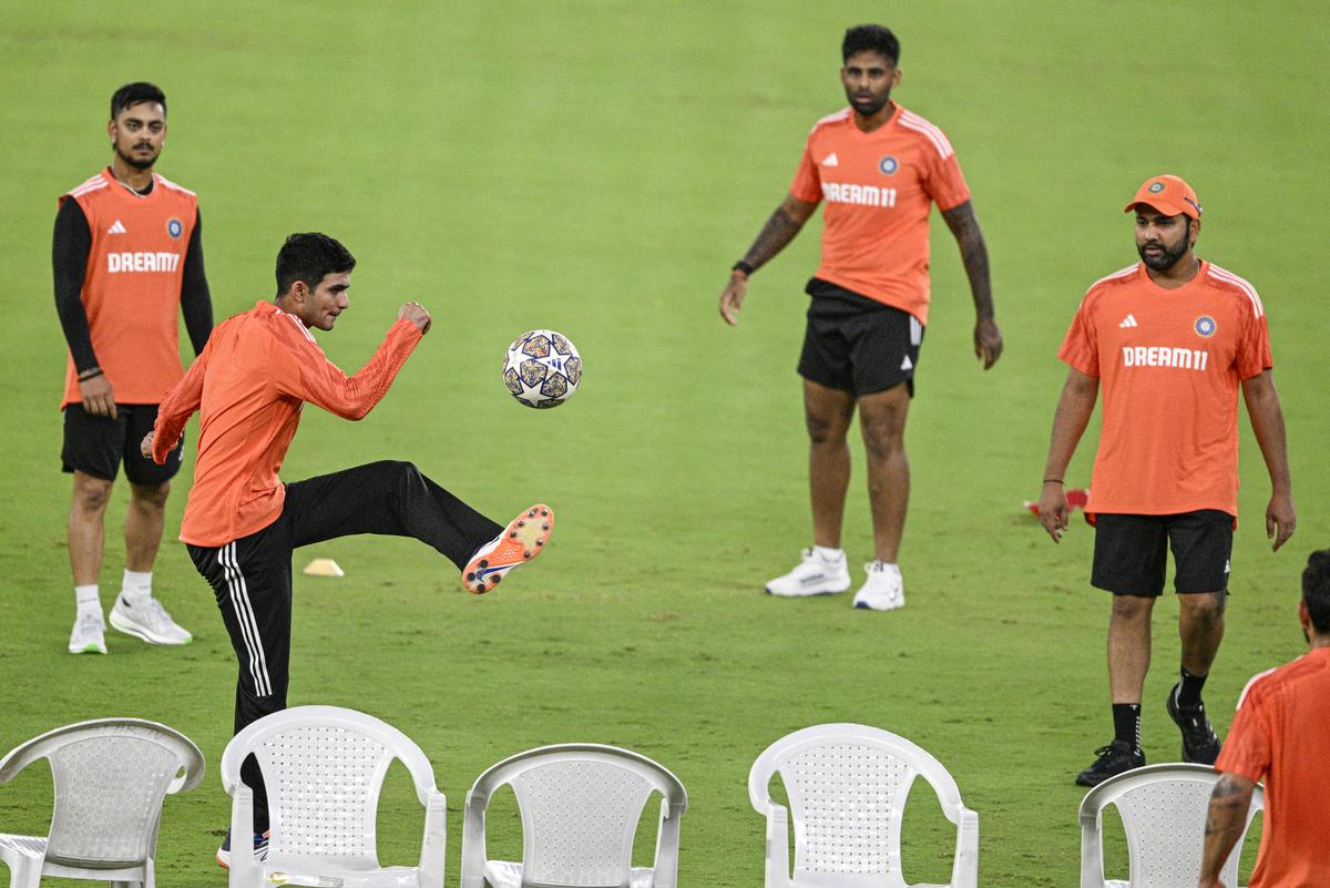 Indian Cricket Team In Training Session
