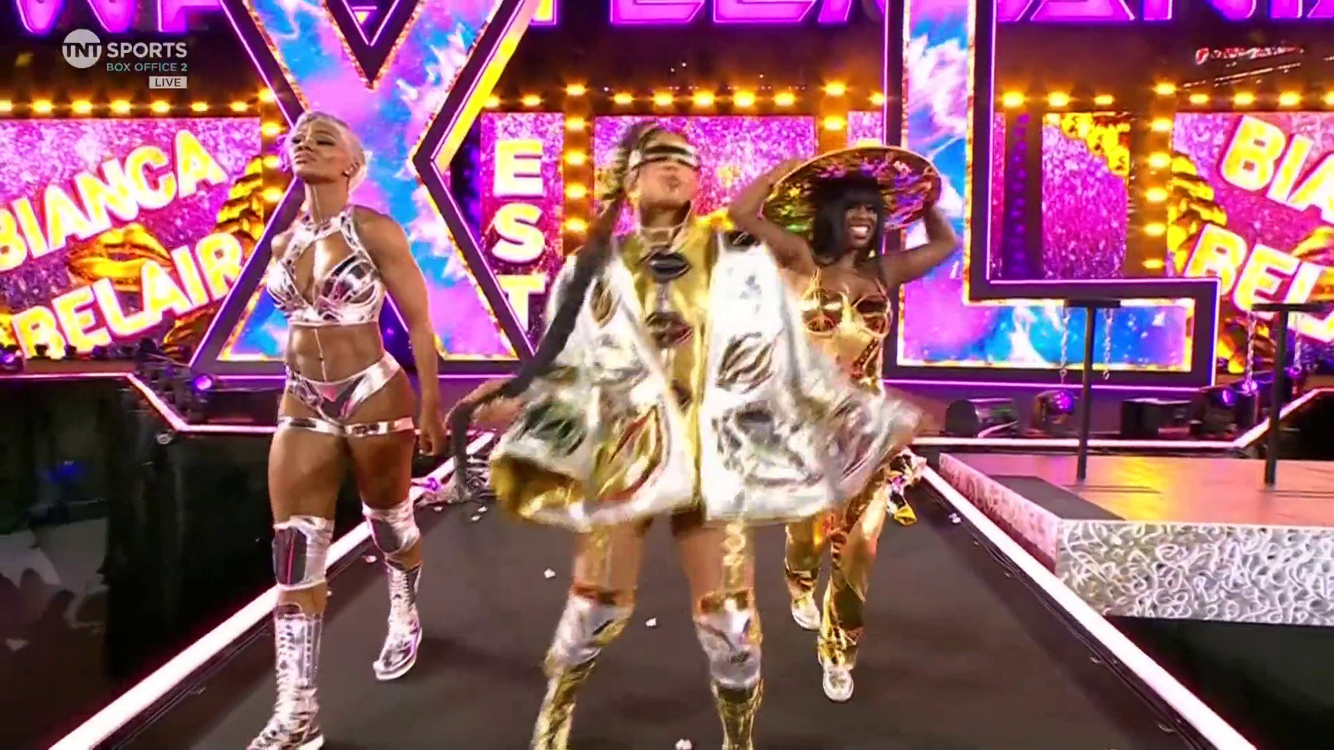 WWE WrestleMania XL – Six-Woman Tag Team Match – Bianca Belair, Jade Cargill, and Naomi vs. Damage CTRL (Dakota Kai, Asuka, and Kairi Sane) 1