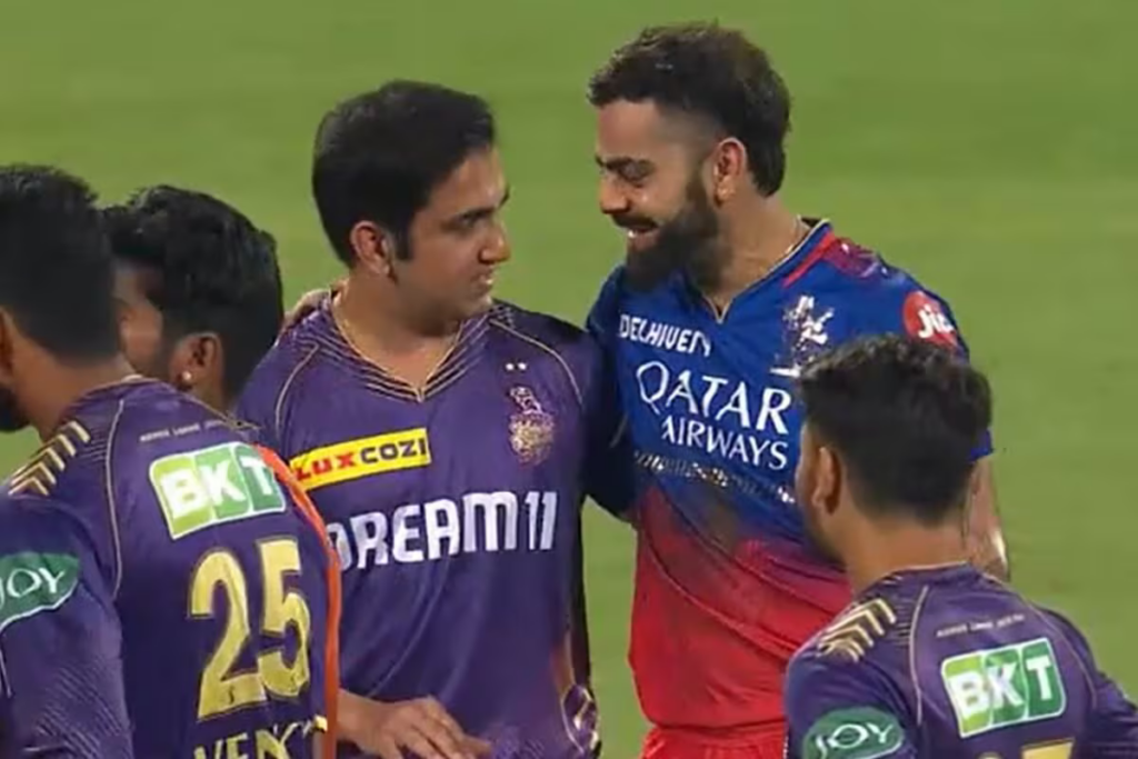 Gautam Gambhir and Virat Kohli. Photo- IPL