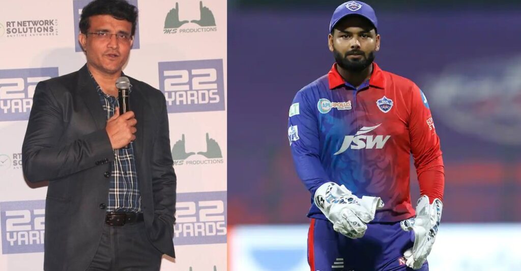 Rishabh Pant and Sourav Ganguly