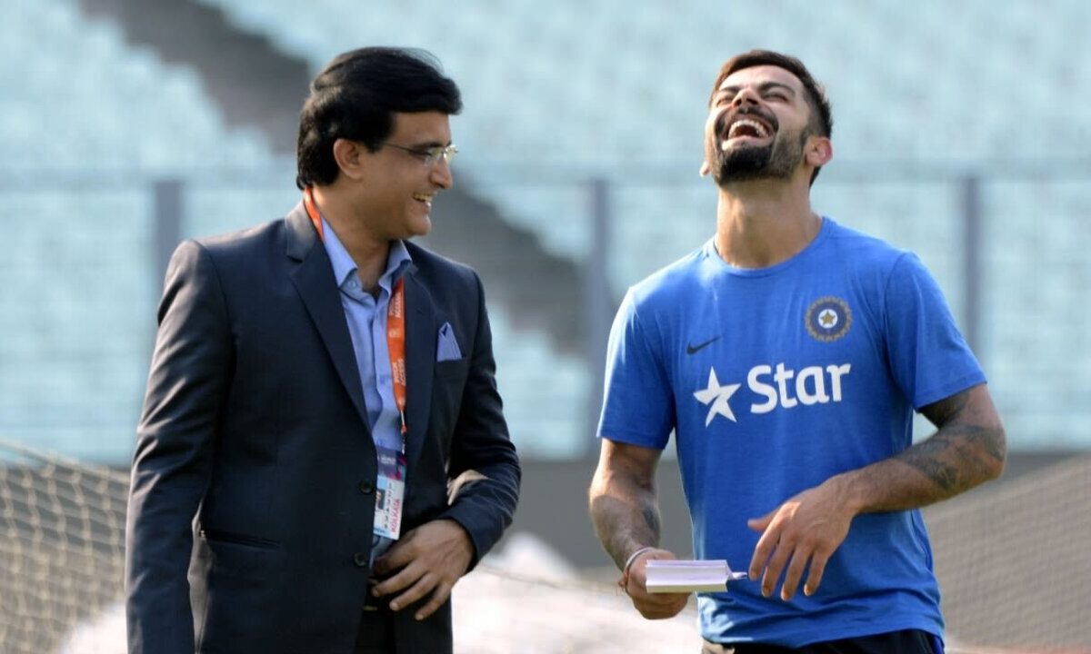 Virat Kohli and Sourav Ganguly.