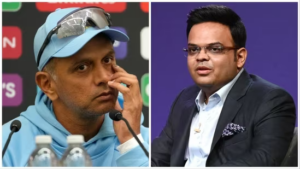 Jay Shah and Rahul Dravid. Photo- Getty