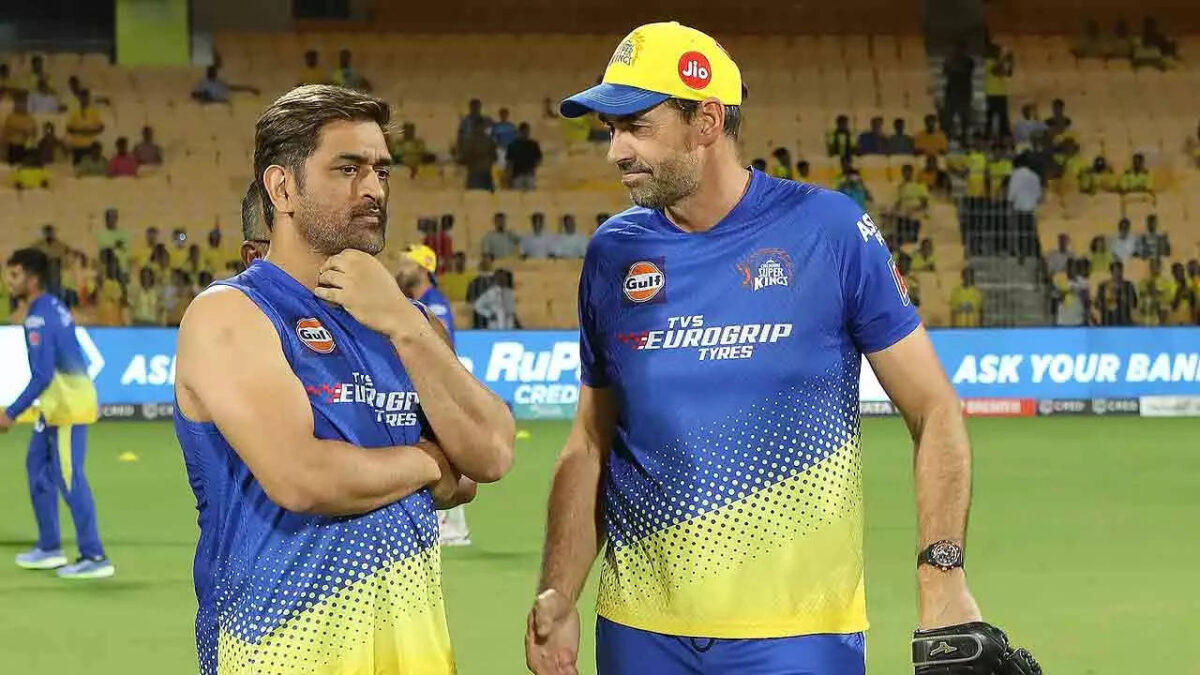 MS Dhoni and Stephen Fleming. Photo- CSK Twitter