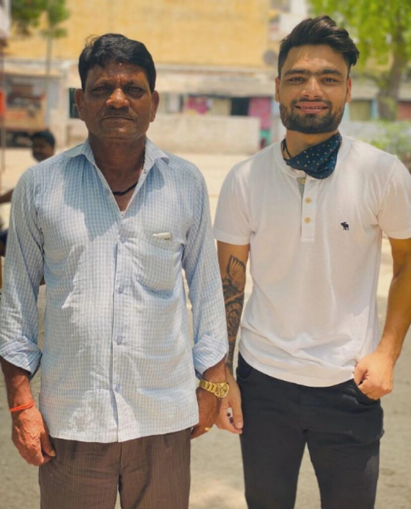 Rinku Singh with his father Khanchandra. Photo- Instagram
